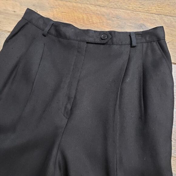 Alex New York Vintage High Rise Pleated Pocket Tapered Leg Black Pants Size 12 - Picture 8 of 9
